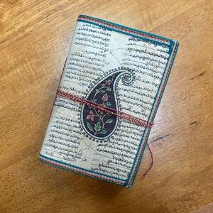 Handmade Paisley Journal With Pressed Floral Pages